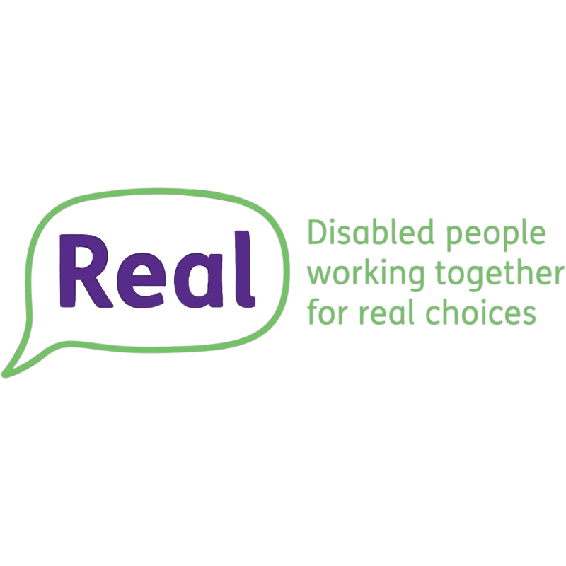 Real disabled people working together in real choices Logo