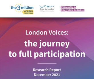 Title page of London Voices the journey to full participation research report